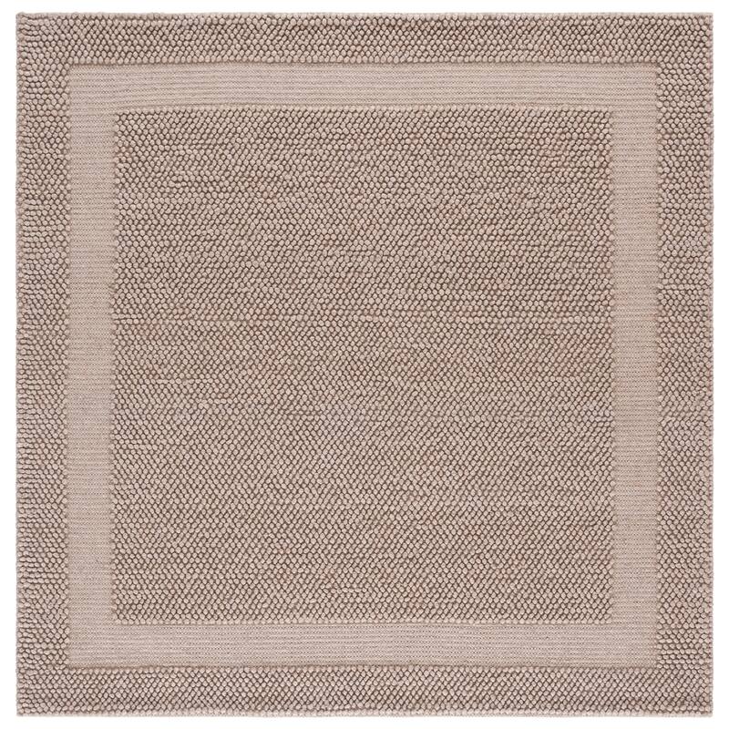 SAFAVIEH Handmade Natura Mehroo Casual Wool Rug - 6' Square - Beige