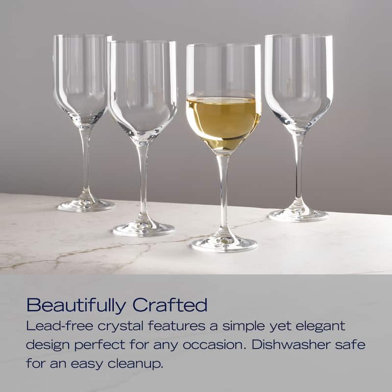 Mikasa Upton Set of 4 White Wine Glasses, 17.5 Oz