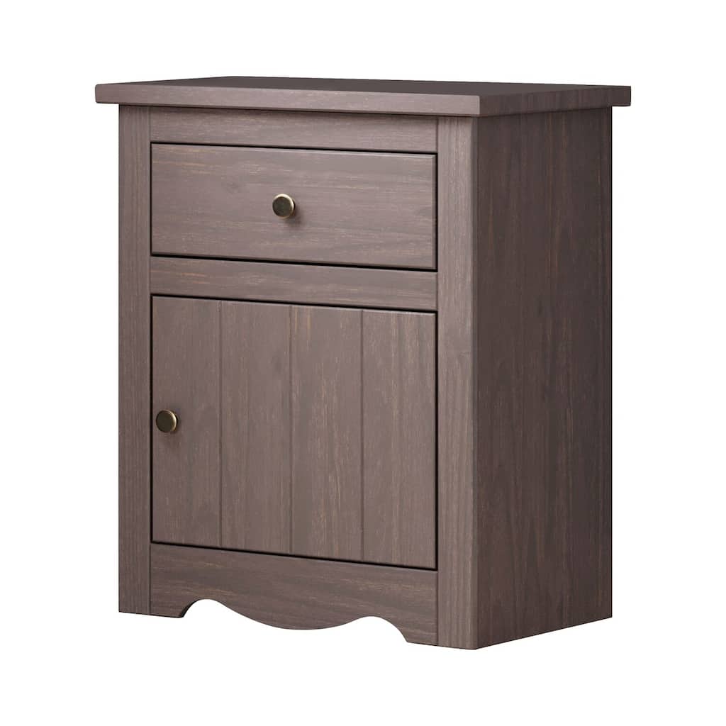Gray 1 Drawer 21 in. W Nightstand with Sturdy Hardware and Ample Storage