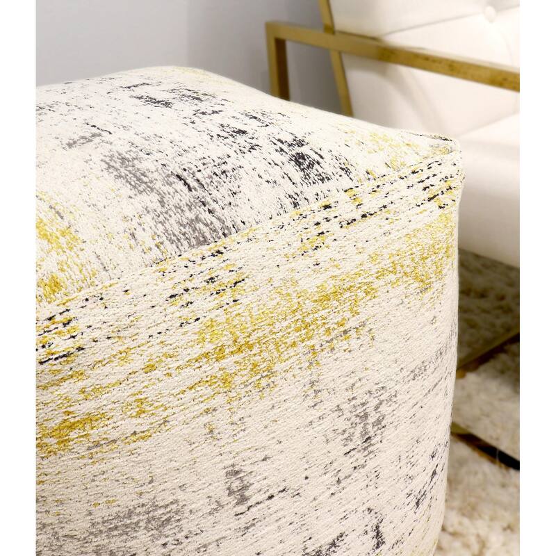 Pasargad Home Grandcanyon Distressed Cotton Pouf