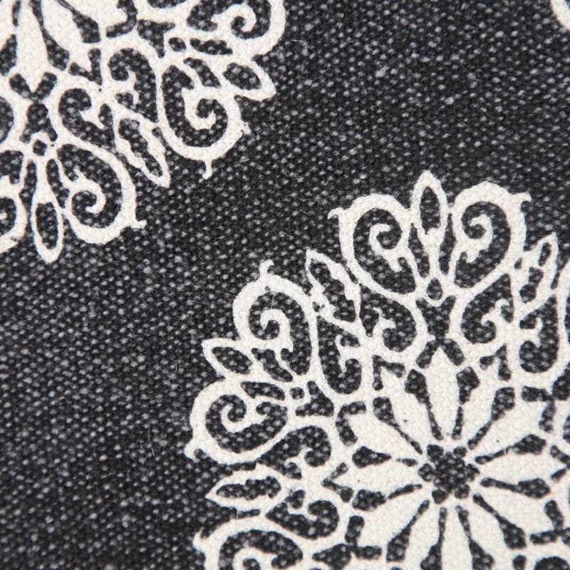 Sevita Traditional Bordered Bohemian Floral Throw Pillow, Single or Set of 2