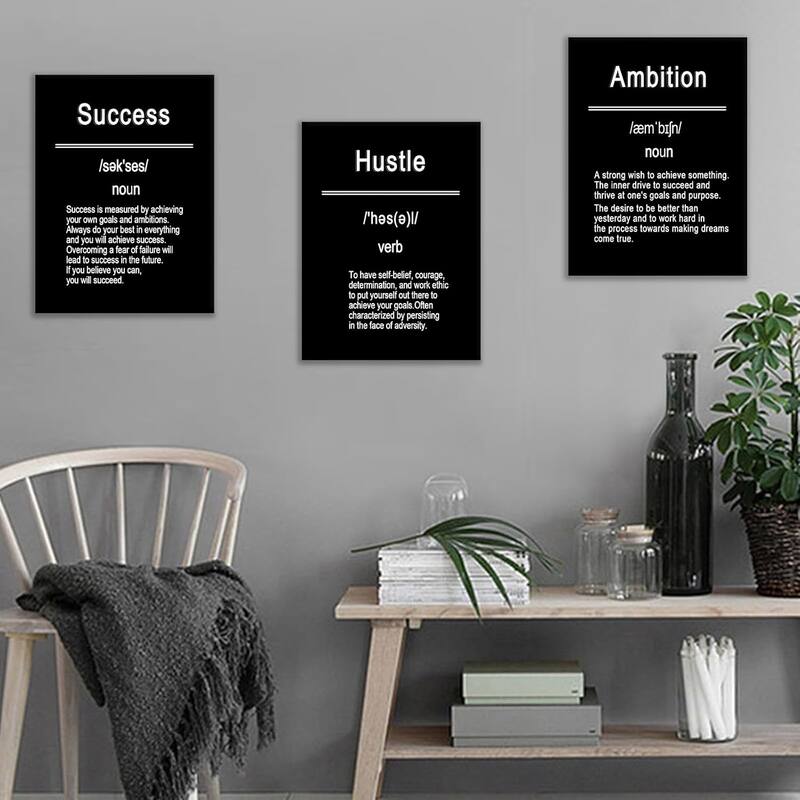 Inspirational Canvas Wall Art Poster Print Motivational Success