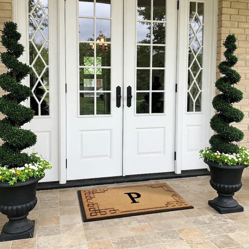 A1HC Natural Coir & Rubber Door Mat, Heavy Duty, Dirt Trapping, Long-Lasting Entrance Doormats,Thick & Durable Outdoor Entry Mat