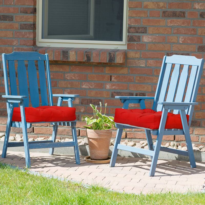 Costway 2 PCS 21'' x 21'' Patio Chair Seat Cushion Pads Indoor/Outdoor