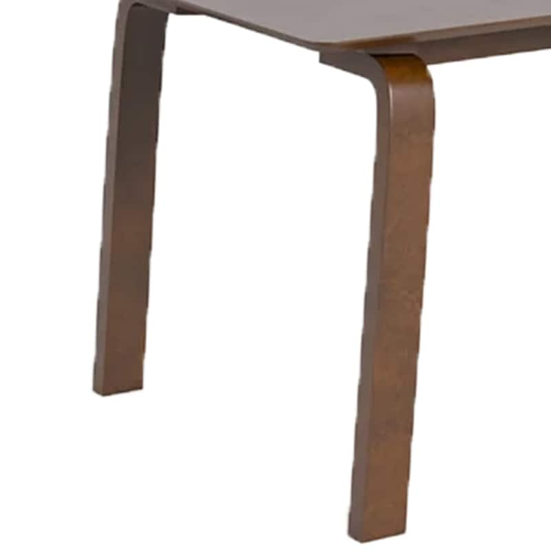 Iken Dining Table, 71 Inch Rectangular Top in Walnut Brown Solid Wood - Walnut Brown
