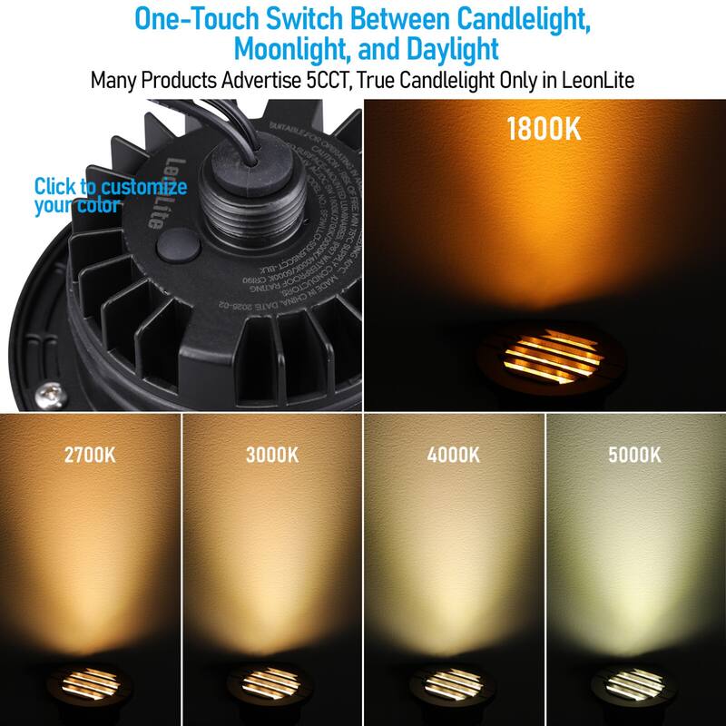 Landscape 5W Grill Top Well Light Low Voltage 5CCT Selectable - 6pack