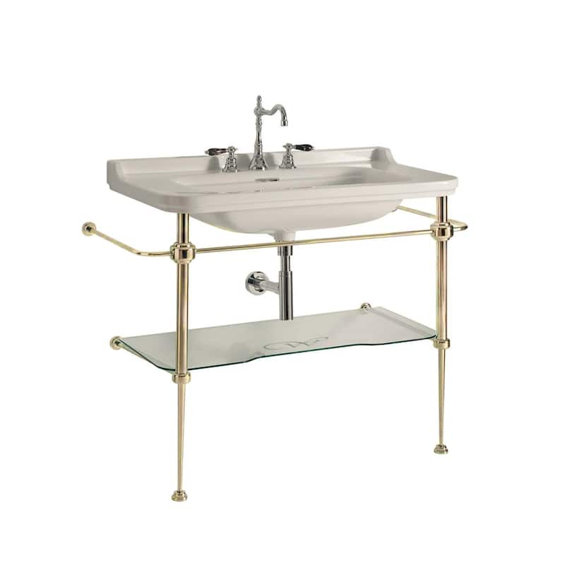 WS Bath Collections Waldorf 4144K2.03+9203K2 Waldorf 47-3/16" - Glossy White / Gold