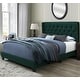 preview thumbnail 32 of 43, Bardy Upholstered Button-tufted Wingback Bed - Queen or King Green Velvet - Queen