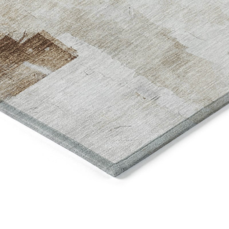 HomeRoots Abstract Transitional Rectangle Outdoor Rug