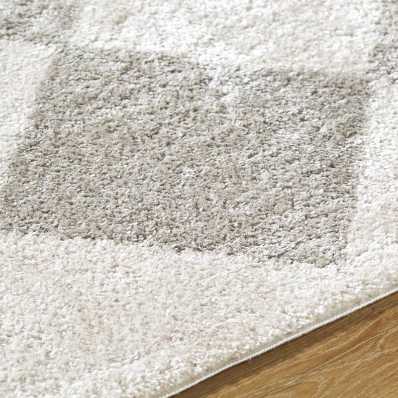 Livabliss Scandinavian Fossay Shag Diamond Washable Area Rug