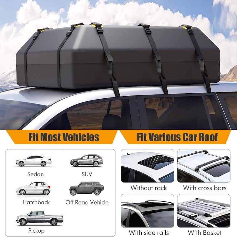 Rooftop Cargo Carrier Bag 21 Cubic Feet Waterproof Car Roof Bag