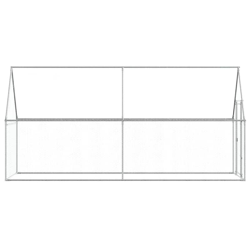 vidaXL Chicken Cage Silver 39.4"/78.7"/157.5"x39.4"x74.8" Galvanized Steel
