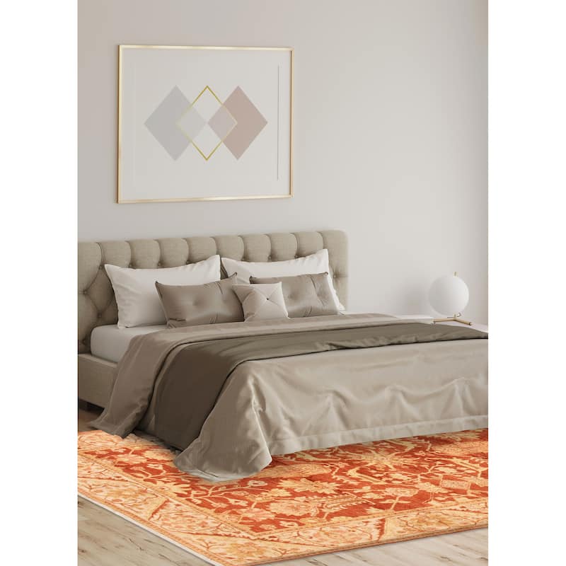 ECARPETGALLERY Hand-knotted Chobi Finest Copper Wool Rug - 5'11 x 8'10