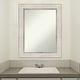 preview thumbnail 9 of 28, Non-Beveled Wood Bathroom Wall Mirror - Trellis Silver Frame - Trellis Silver