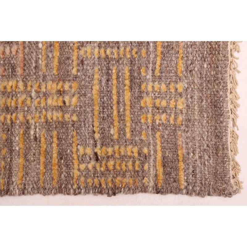 ECARPETGALLERY Hand-knotted Tangier Brown Wool Rug - 8'3 x 10'3