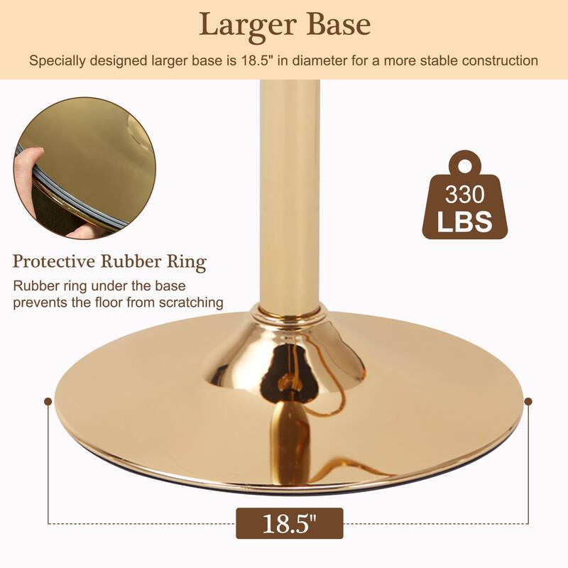 VECELO Set of 4/6 Bar Stools Adjustable Swivel with Metal Frame Modern Bar Stools with Back for Dining Room