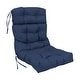 preview thumbnail 26 of 61, Multi-section Tufted Outdoor Seat/Back Chair Cushion (Multiple Sizes) 22" x 45" - Azul