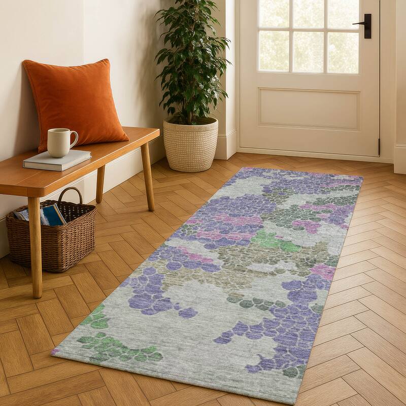 Premium Washable Super Soft Mayfield Rug - 2'3" x 7'6" - Purple