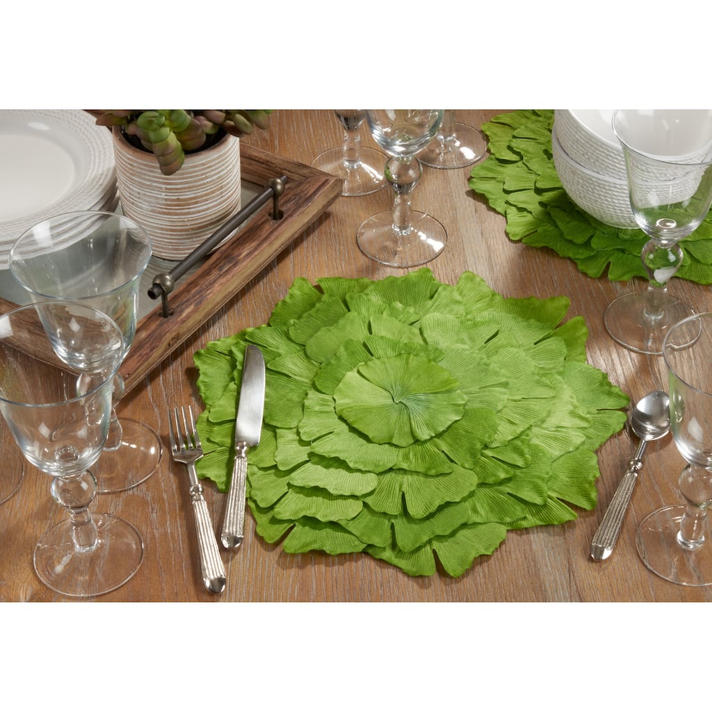 Ginkgo Leaf Design Table Mats (Set of 4)
