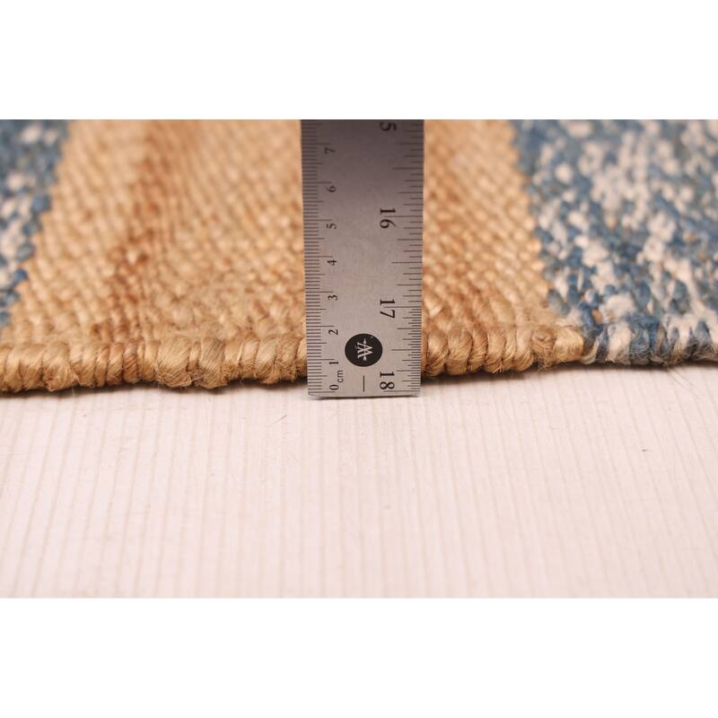 ECARPETGALLERY Flat-Weave Palas Denizli Tan Jute Kilim - 5'4 x 7'9