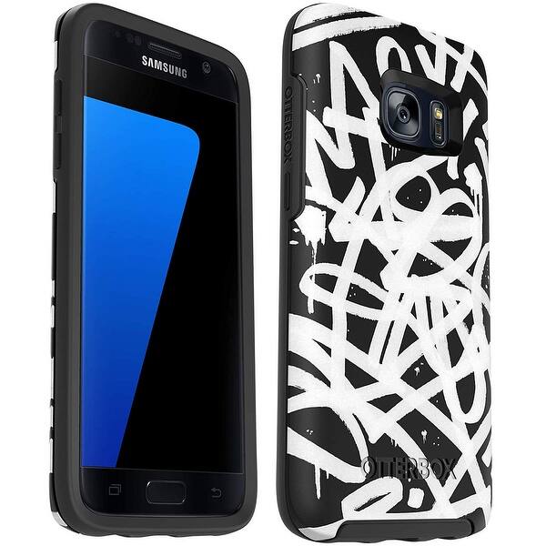 Shop Otterbox Symmetry Series Case For Samsung Galaxy S7 Edge Non Retail Packaging Graffiti Black White Graffiti Black White Overstock 27564817
