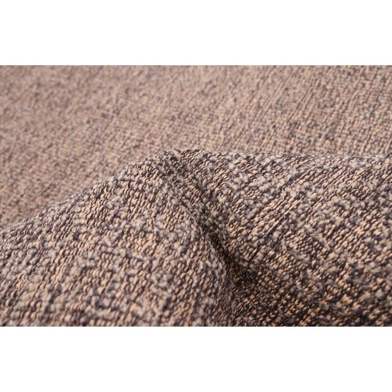 ECARPETGALLERY Hand-knotted Tangier Dark Grey Wool Rug - 5'4 x 7'8