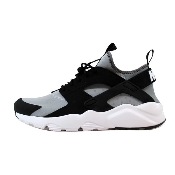Shop Nike Men S Air Huarache Run Ultra Wolf Grey White Black819685 010 Overstock 21141738