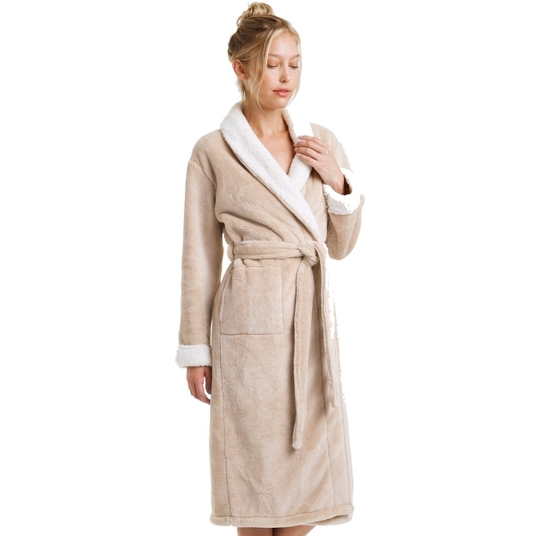 Long sherpa robe womens Clearance