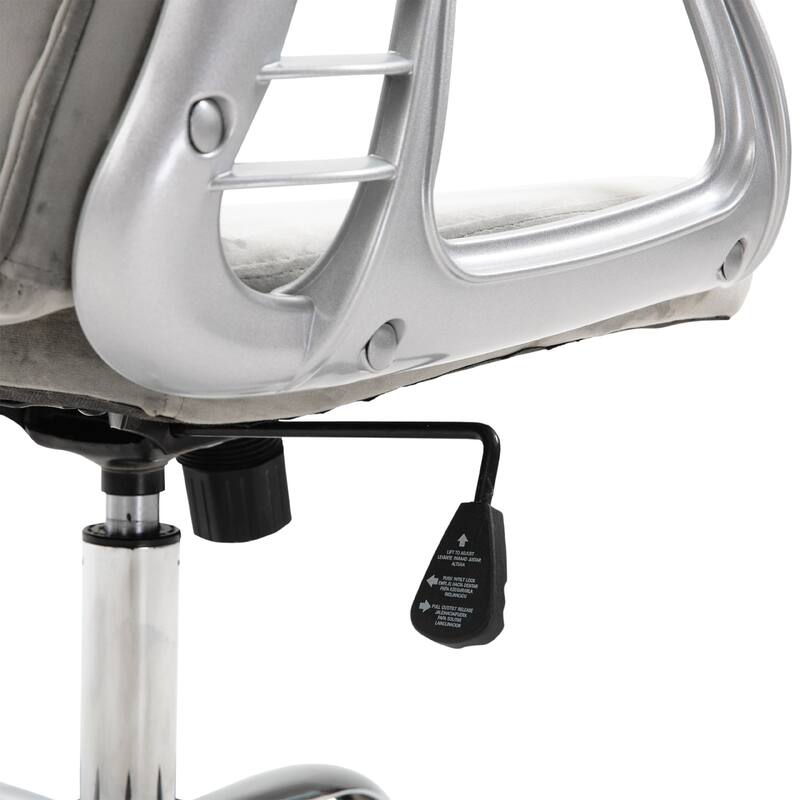 Velvet Office Chair with Adjustable Height, Tilt Function, Faux Diamond Back, Padded Seat & Swivel Wheels
