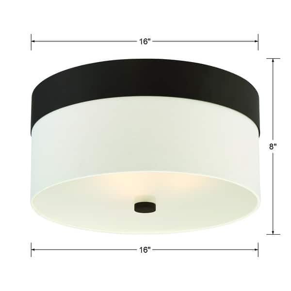 Libby Langdon for Crystorama Grayson 3 Light Dark Bronze Ceiling Mount - 16'' W x 8'' H x 16'' D