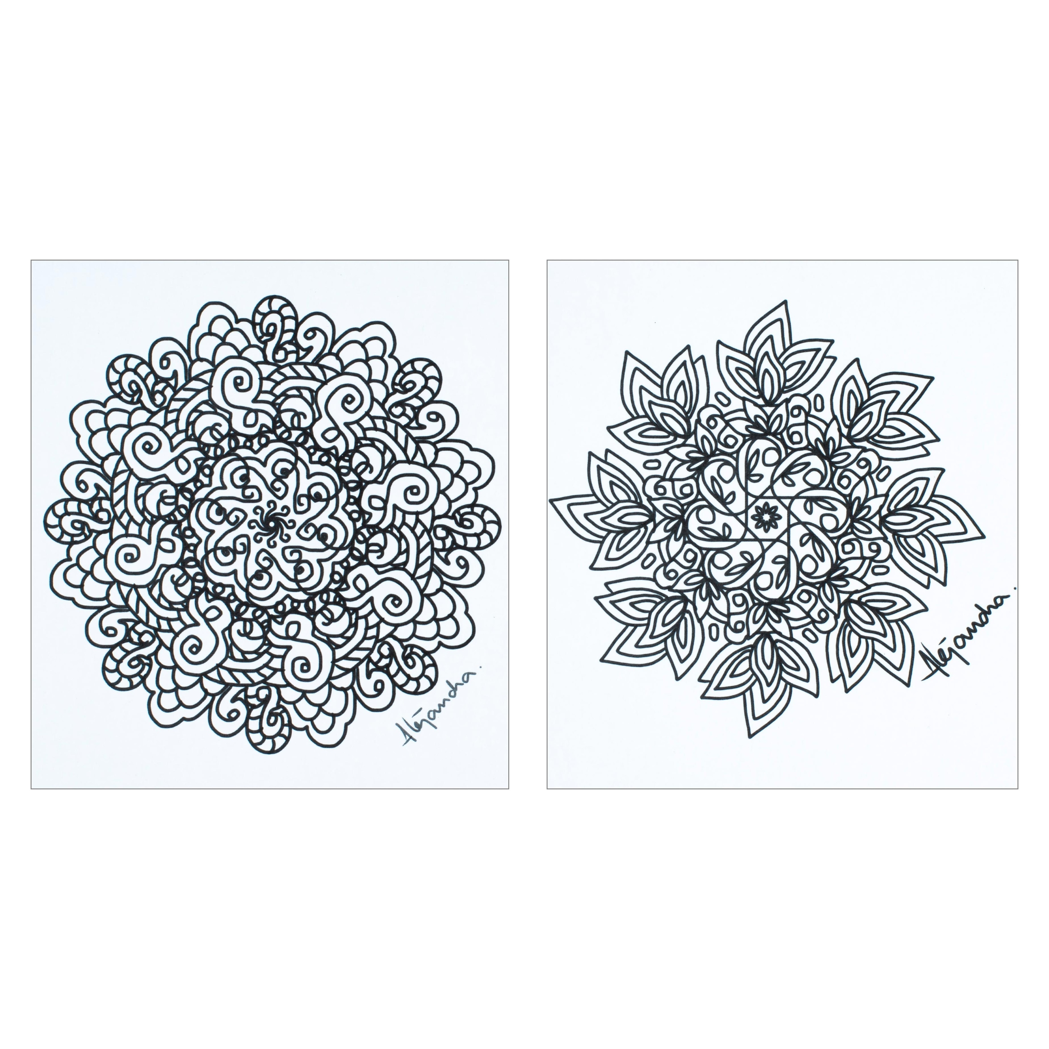 Novica Handmade Spiritual Art Coloring Postcards (Pair)