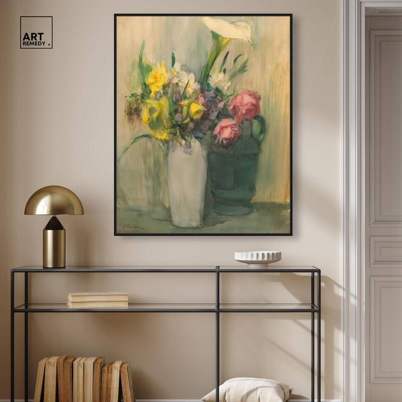 Flowers by Julian Alden Weir Canvas by Art Remedy