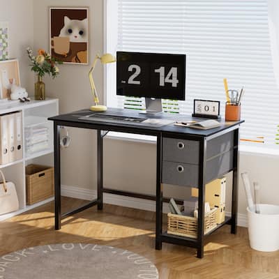 Modern Computer Office Desk with 2 Storage Drawers