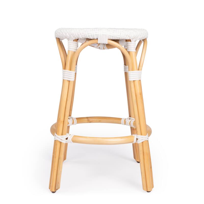 Tobias 24" Rattan Round Counter Stool