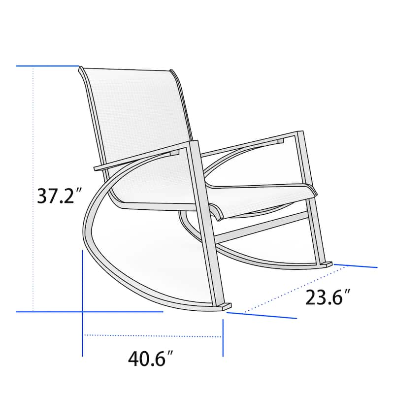 Corvus Antonio Outdoor Sling Fabric Rocking Chair