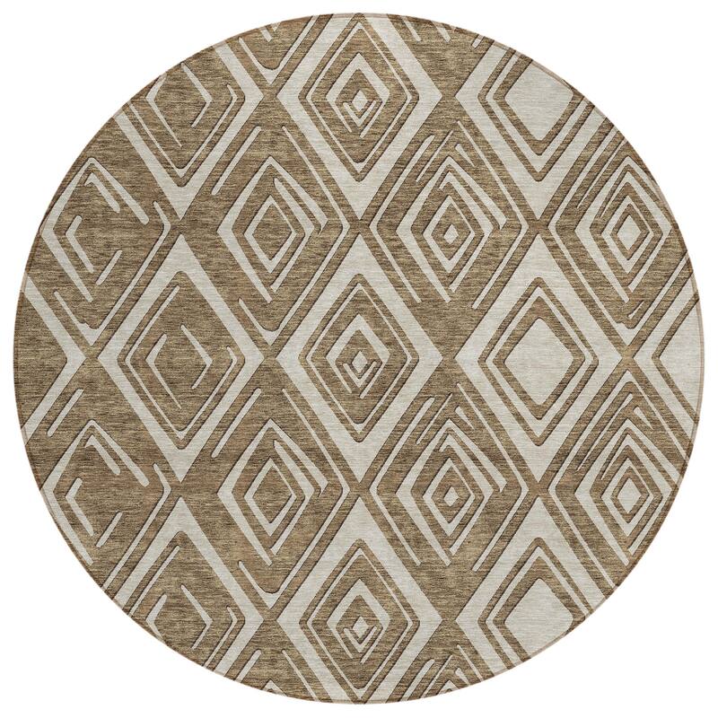 Machine Washable Indoor/ Outdoor Chantille Contemporary Diamonds Rug
