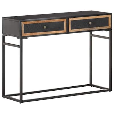 vidaXL Console Table 39.4"x13.8"x29.5" Solid Mango Wood