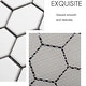 preview thumbnail 4 of 12, Honeycomb 2" x 2" White Porcelain Floor and Backsplash Wall Tile