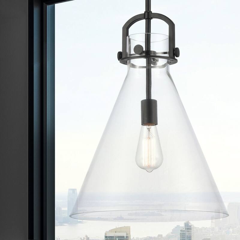Innovations Lighting Downtown Urban - Newton Cone - 1 Light 14" Stem Hung Arched-Frame Pendant