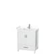 Option White, White Cultured Marble Top, Chrome Trim