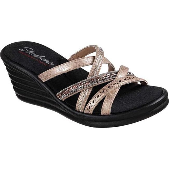 skechers rose gold sandals