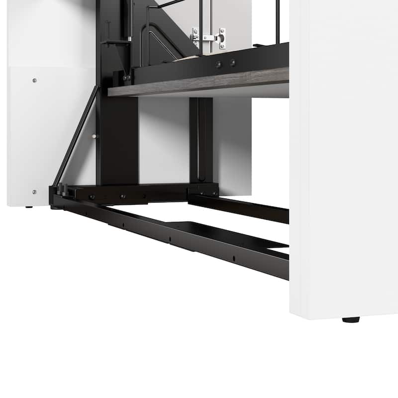 Bestar Orion Murphy Bed with Storage Cabinets and Pull-Out Shelves