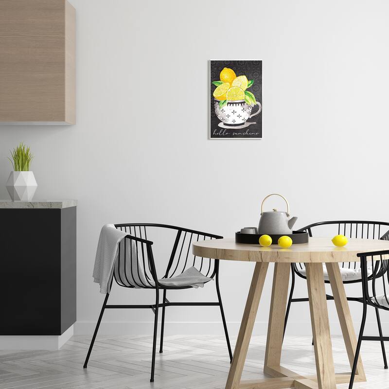 Stupell Hello Sunshine Lemons in Teacup Patterned Wall Plaque Art by ND Art