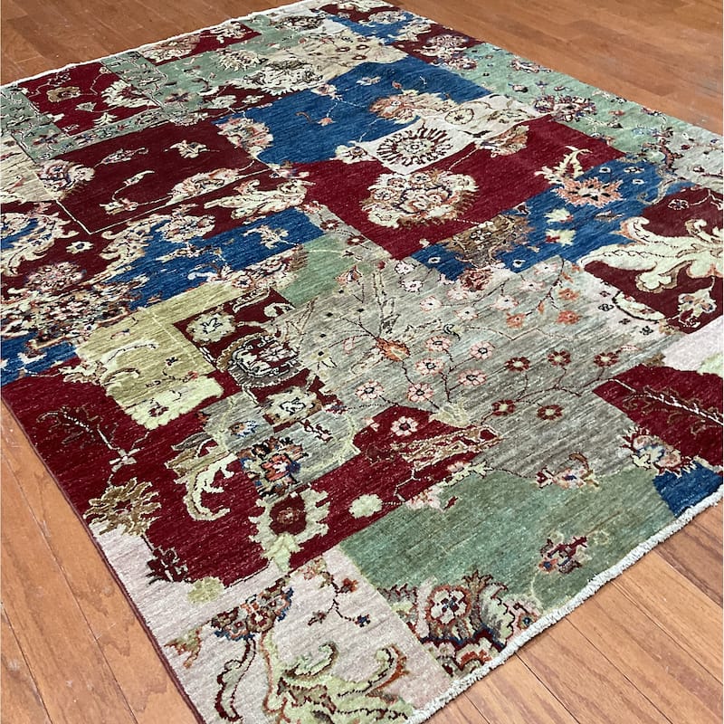 HERAT ORIENTAL Handmade Kazak Wool Rug - 4'11" x 6'5"