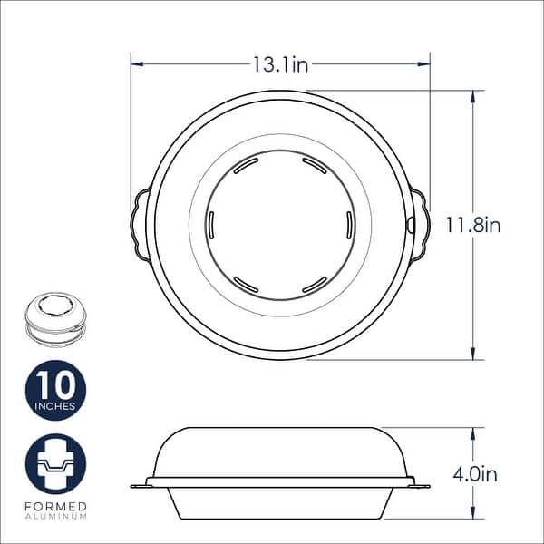 Nordic Ware Natural Aluminum Commercial HiDome Covered Pie Pan Bed