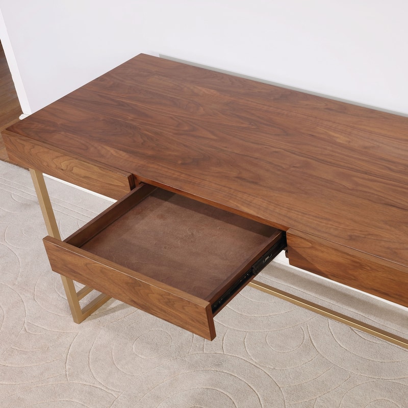 Vaiz Modern 60-inch Metal 3-Drawer Computer Desk with Drawers by Furniture of America
