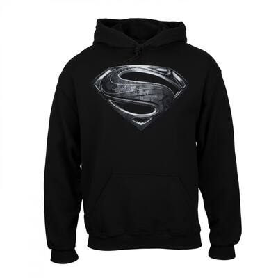 Superman Silver Movie Symbol Mens Hoodie