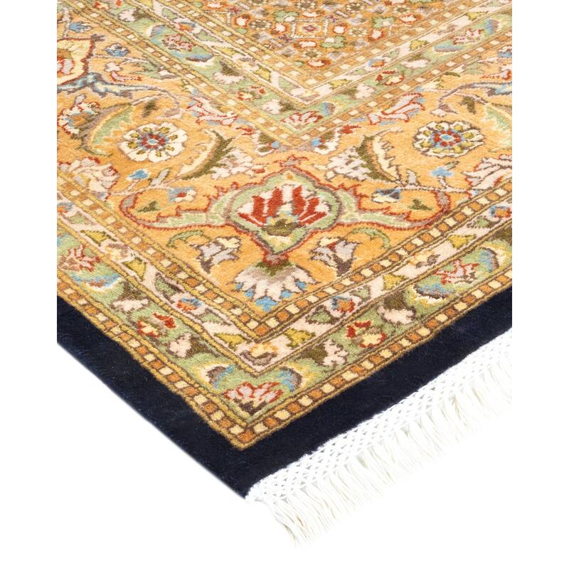 Overton Hand Knotted Wool Vintage Inspired Traditional Mogul Blue Area Rug - 8 x 10