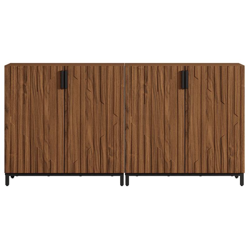 Sideboard Buffet Cabinet, Adjustable Shelves Storage Cabinet, Dining Room Coffee Bar Kitchen Accent Cabinet