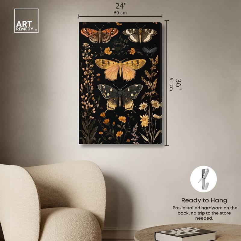 Winged Visitors II Canvas by Art Remedy, Gallery Wrapped